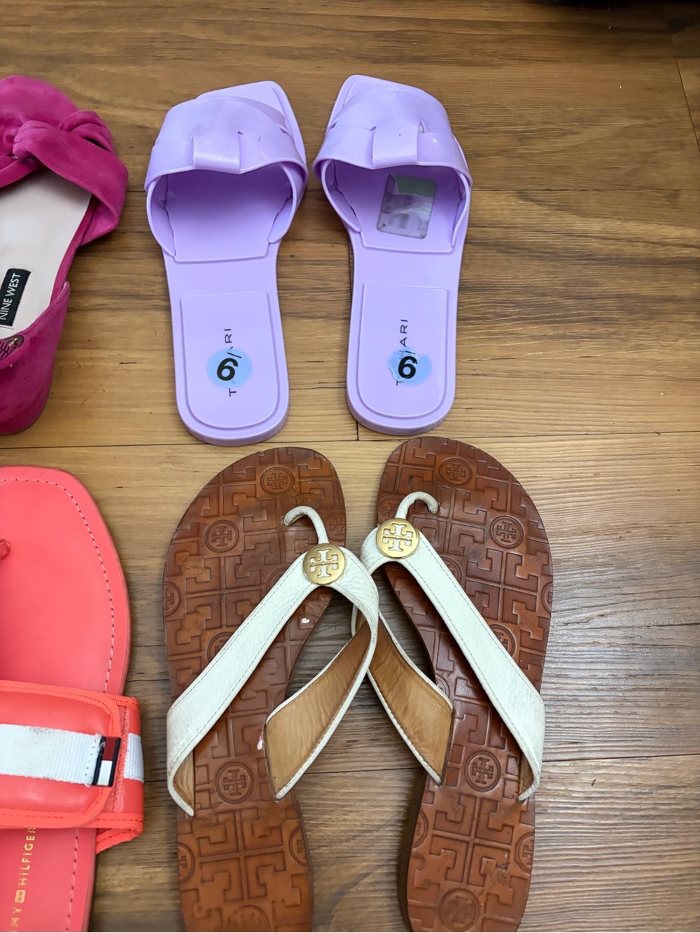 Tommy Hilfiger Tory Burch Nine West Sandals bundle - Picture 3 of 9
